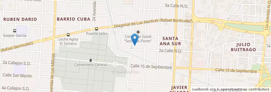 Mapa de ubicacion de Mercado Virgen de Candelaria en 니카라과, Departamento De Managua, Managua (Municipio).