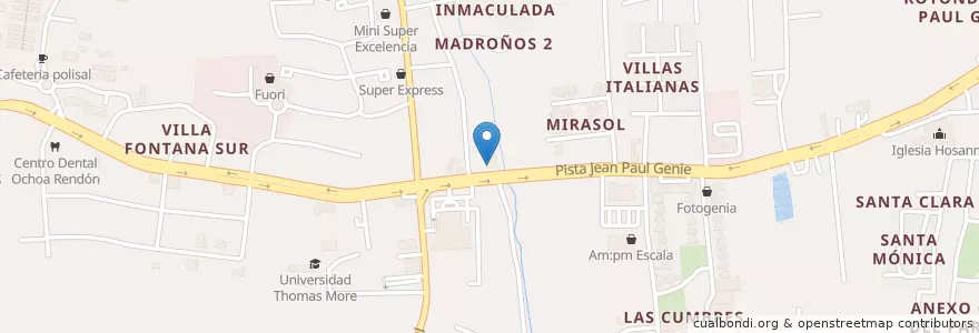 Mapa de ubicacion de Mi Pancito en Nicaragua, Departamento De Managua, Managua (Municipio).
