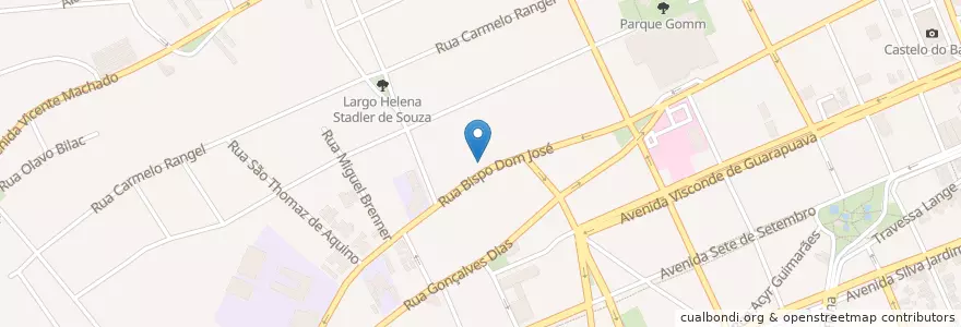 Mapa de ubicacion de Taj Bar en ブラジル, 南部地域, パラナ, Região Geográfica Intermediária De Curitiba, Região Metropolitana De Curitiba, Microrregião De Curitiba, クリチバ.