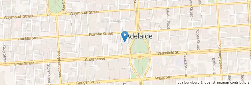 Mapa de ubicacion de delish en Australie, Australie Méridionale, Adelaide, Adelaide City Council.