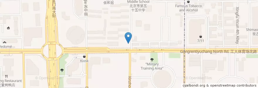Mapa de ubicacion de 北京银行 en 中国, 北京市, 河北省, 朝阳区.