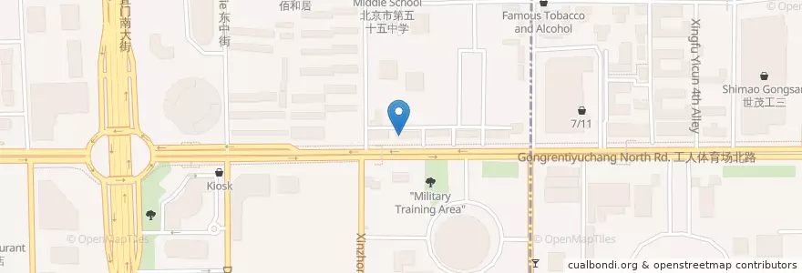 Mapa de ubicacion de 巫山烤全鱼 en China, Peking, Hebei, 朝阳区 / Chaoyang.