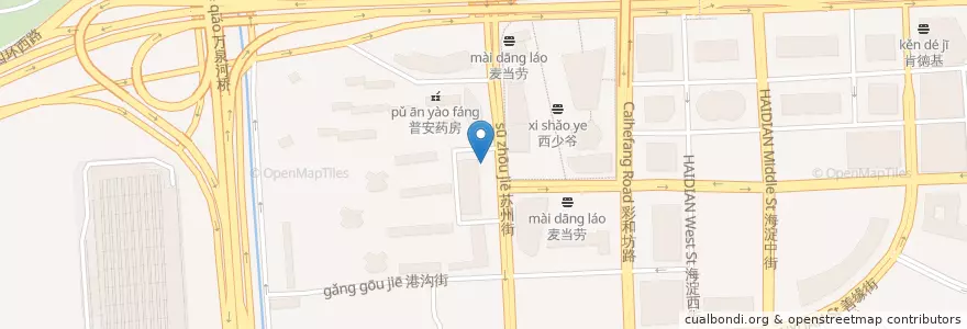 Mapa de ubicacion de 棒约翰 en China, Peking, Hebei, 海淀区.