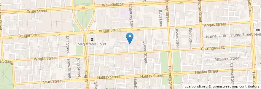 Mapa de ubicacion de St Mary Magdalene's Church en Australië, Zuid-Australië, Adelaide, Adelaide City Council.