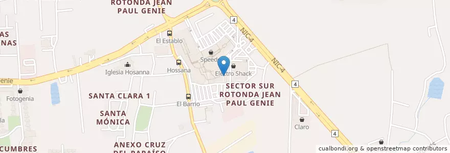 Mapa de ubicacion de Mesón Español en Никарагуа, Departamento De Managua, Managua (Municipio).