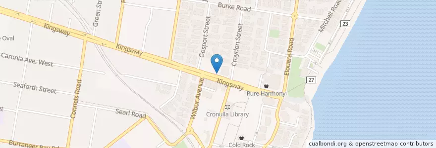 Mapa de ubicacion de Domino's en Australie, Nouvelle Galles Du Sud, Sutherland Shire Council, Sydney.