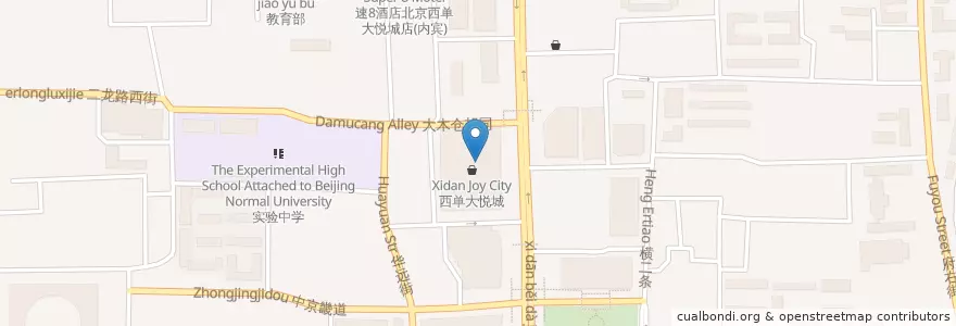 Mapa de ubicacion de 莎菈意式餐厅 en China, Beijing, Hebei, 西城区.