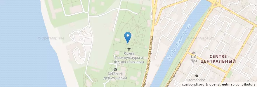 Mapa de ubicacion de Скамья примирения en Rússia, Distrito Federal Do Sul, Krai De Krasnodar, Городской Округ Сочи.