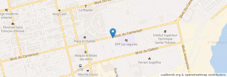 Mapa de ubicacion de Pharmacie Prodomo en Côte D’Ivoire, Abidjan, Koumassi.