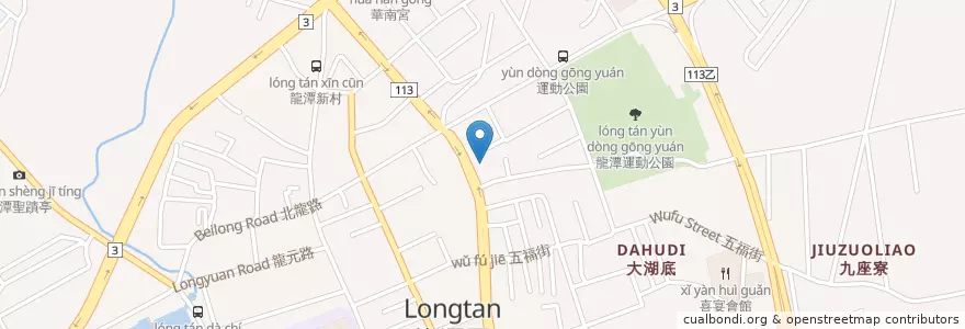 Mapa de ubicacion de 龍潭郵局(桃園74支) en Тайвань, Таоюань, 龍潭區.