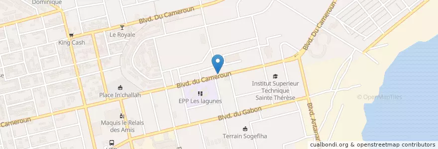 Mapa de ubicacion de Agence Money Gram en Côte D’Ivoire, Abidjan, Koumassi.
