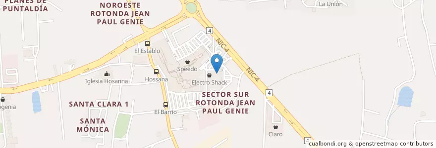 Mapa de ubicacion de Casa del café en Nicaragua, Departamento De Managua, Managua (Municipio).