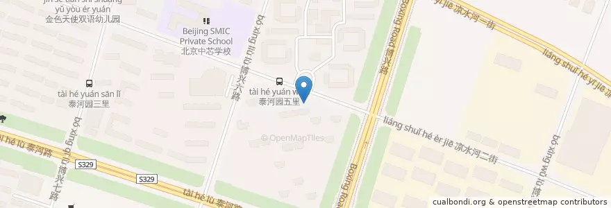 Mapa de ubicacion de 中国农业银行 en 中国, 北京市, 河北省, 大兴区.