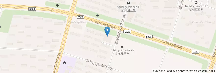 Mapa de ubicacion de 鹿苑饭庄 en 中国, 北京市, 河北省, 大興区.