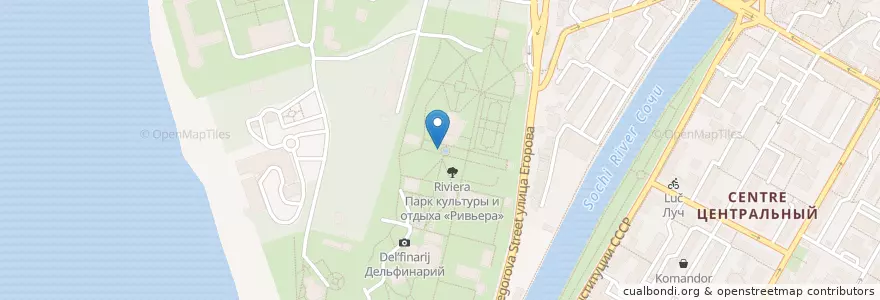 Mapa de ubicacion de Лавочка влюбленных en Russia, South Federal District, Krasnodar Krai, Resort Town Of Sochi (Municipal Formation).