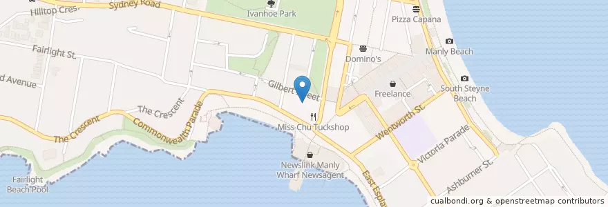 Mapa de ubicacion de Grand Esplanade Public Parking en Australia, New South Wales, Sydney, Northern Beaches Council.