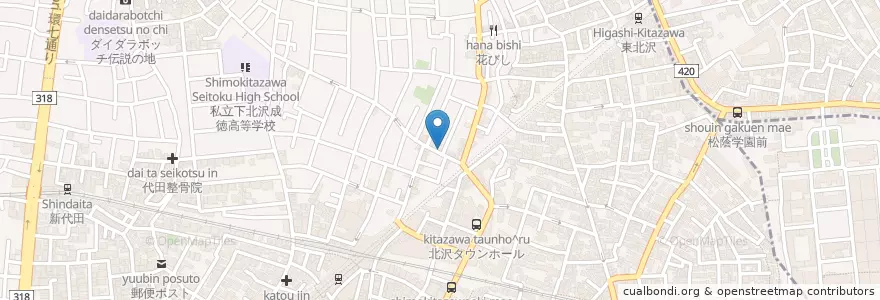 Mapa de ubicacion de 広栄屋 en Jepun, 東京都, 世田谷区.