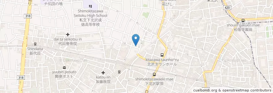 Mapa de ubicacion de 三ツ矢堂製麺 en Japan, 東京都, 世田谷区.