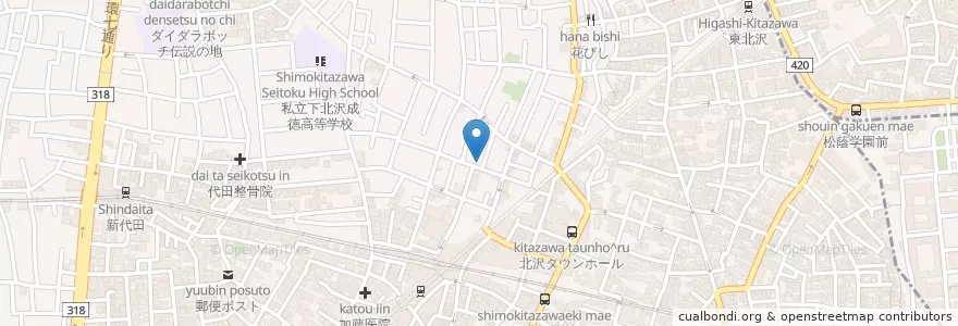 Mapa de ubicacion de おじゃが en 일본, 도쿄도, 世田谷区.