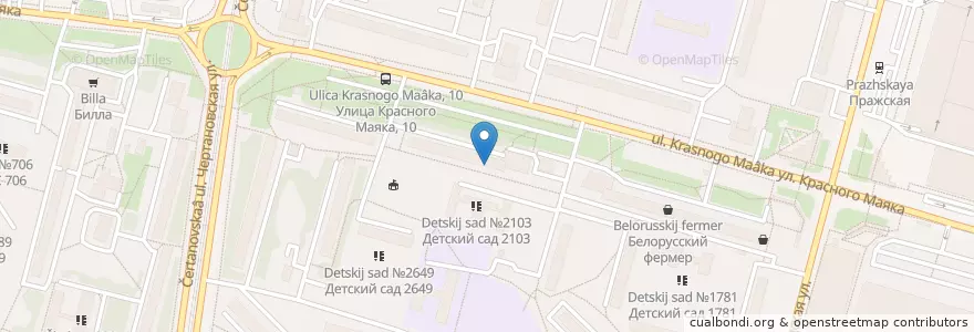 Mapa de ubicacion de Опорный пункт en Russia, Distretto Federale Centrale, Москва, Южный Административный Округ, Čertanovo Central'noe.