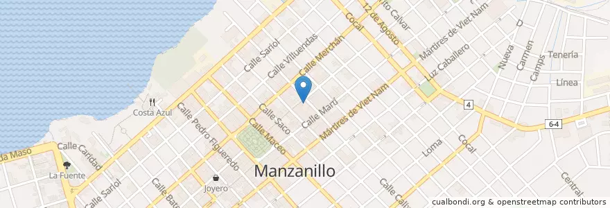 Mapa de ubicacion de Piano Bar en Kuba, Granma, Manzanillo, Ciudad De Manzanillo.