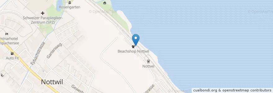 Mapa de ubicacion de Beachbar en Schweiz/Suisse/Svizzera/Svizra, Luzern, Nottwil.