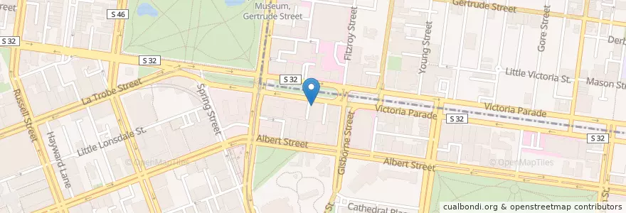 Mapa de ubicacion de East Side Story en Austrália, Victoria, City Of Melbourne.