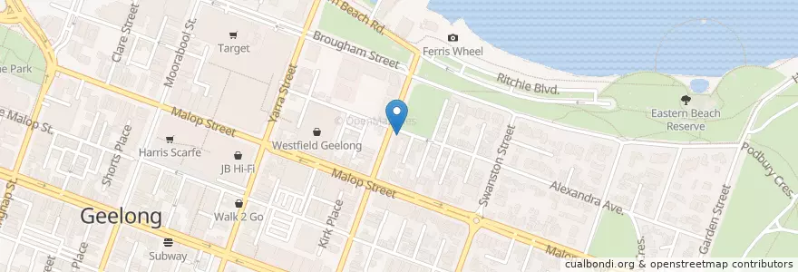 Mapa de ubicacion de The Fish Bowl en 澳大利亚, 维多利亚州, City Of Greater Geelong.