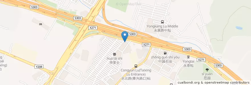Mapa de ubicacion de 永泰综合市场 en China, Guangdong, Guangzhou City, Baiyun District.