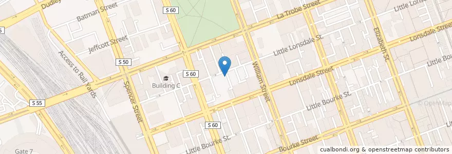Mapa de ubicacion de Mapo Grill & Bar en Austrália, Victoria, City Of Melbourne.