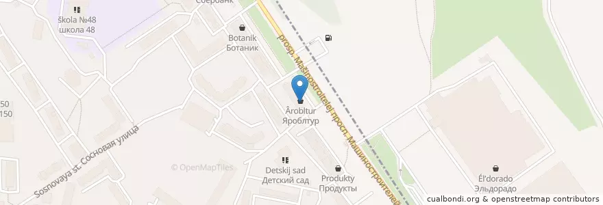 Mapa de ubicacion de ПриватБанк en Russie, District Fédéral Central, Oblast De Iaroslavl, Ярославский Район, Заволжское Сельское Поселение.