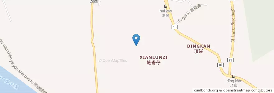 Mapa de ubicacion de 水里鄉 en Taiwan, Taiwan, Landkreis Nantou, 水里鄉.