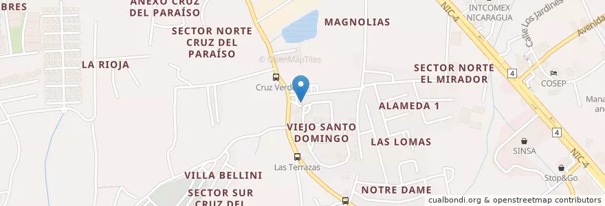 Mapa de ubicacion de Acholado en 니카라과, Departamento De Managua, Managua (Municipio).