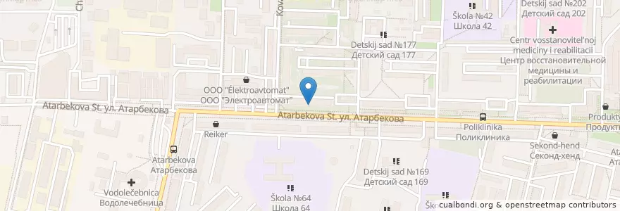 Mapa de ubicacion de Дешевая аптека en Russland, Föderationskreis Südrussland, Region Krasnodar, Городской Округ Краснодар.
