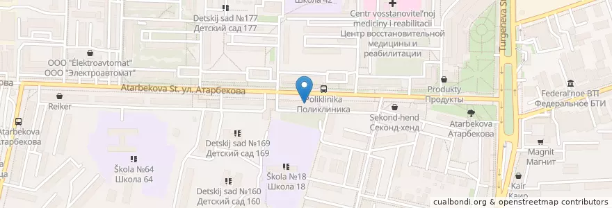 Mapa de ubicacion de Аптека №17 en Rússia, Distrito Federal Do Sul, Krai De Krasnodar, Городской Округ Краснодар.