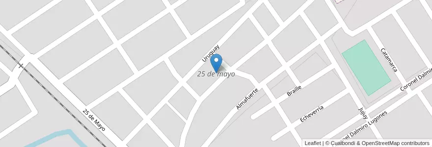 Mapa de ubicacion de 25 de mayo en アルゼンチン, サンティアゴ・デル・エステロ州, Departamento Banda, La Banda.