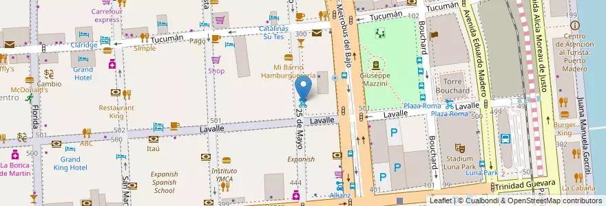 Mapa de ubicacion de 25 de Mayo, San Nicolas en アルゼンチン, Ciudad Autónoma De Buenos Aires, Comuna 1, ブエノスアイレス.