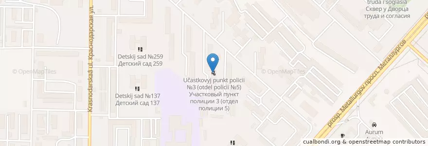 Mapa de ubicacion de Участковый пункт полиции №3 (отдел полиции №5) en Rusia, Distrito Federal De Siberia, Krasnoyarsk, Городской Округ Красноярск.