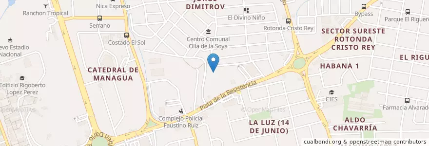 Mapa de ubicacion de Colegio Camilo Zapata en Nicaragua, Departamento De Managua, Managua (Municipio).