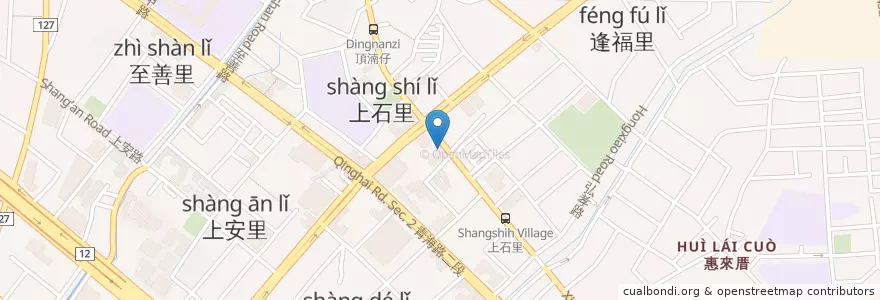 Mapa de ubicacion de 禾冠宏傳統鵝肉店 en 臺灣, 臺中市, 西屯區.