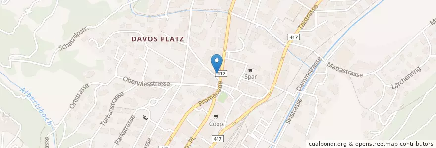Mapa de ubicacion de Cioccolino en Suisse, Grisons, Prättigau/Davos, Davos.