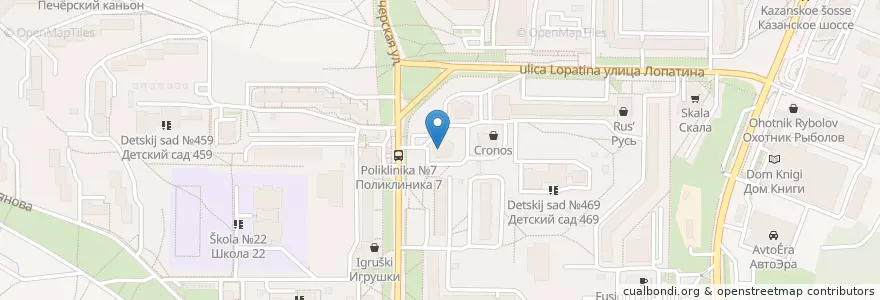 Mapa de ubicacion de Аптека района en Russia, Circondario Federale Del Volga, Нижегородская Область, Городской Округ Нижний Новгород.