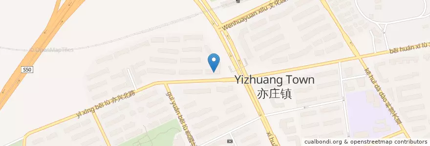 Mapa de ubicacion de 亦庄药品超市 en China, Beijing, Hebei, Daxing District.
