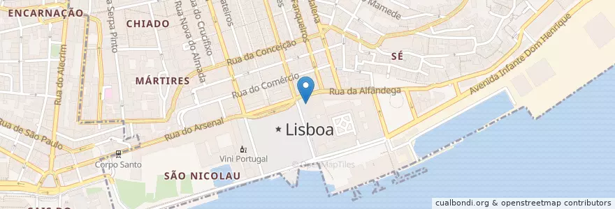 Mapa de ubicacion de Museu da Cerveja en Portugal, Lisbon, Grande Lisboa, Santa Maria Maior.