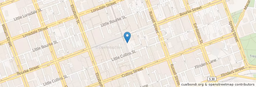 Mapa de ubicacion de Bun House en Avustralya, Victoria, City Of Melbourne.