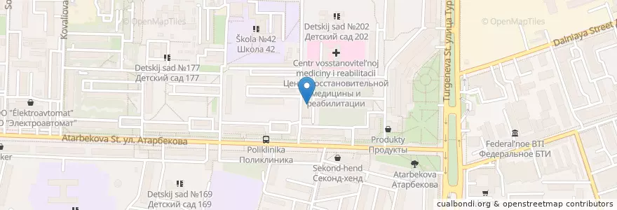Mapa de ubicacion de Детская стоматологическая поликлиника №3 en Russland, Föderationskreis Südrussland, Region Krasnodar, Городской Округ Краснодар.