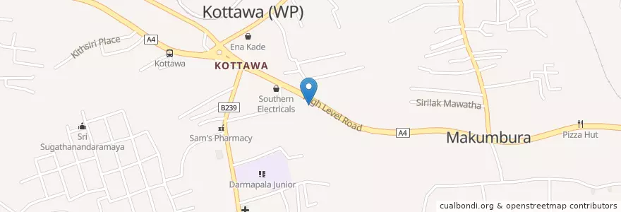 Mapa de ubicacion de KFC en Шри-Ланка, Западная Провинция, Округ Коломбо.