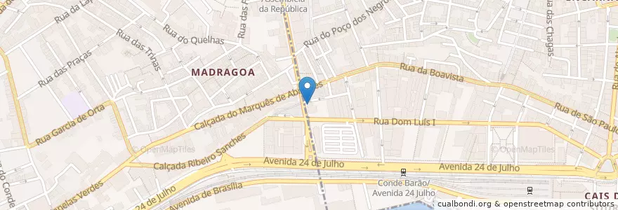 Mapa de ubicacion de Studio 44 en پرتغال, Área Metropolitana De Lisboa, Lisboa, Grande Lisboa, لیسبون, Estrela, Misericórdia.