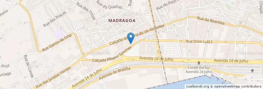 Mapa de ubicacion de Charlie's en پرتغال, Área Metropolitana De Lisboa, Lisboa, Grande Lisboa, لیسبون, Estrela.