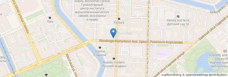 Mapa de ubicacion de Riravo en ロシア, 北西連邦管区, レニングラード州, サンクト ペテルブルク, Адмиралтейский Район, Адмиралтейский Округ.